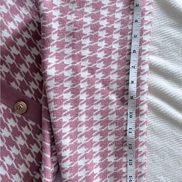 Sandro Pink Houndstooth Cardigan - Picture 7 of 8